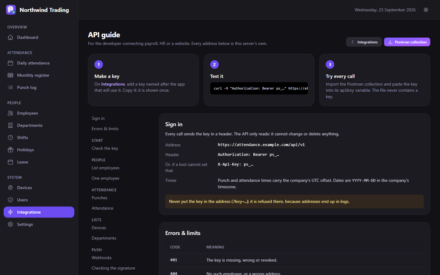 API guide